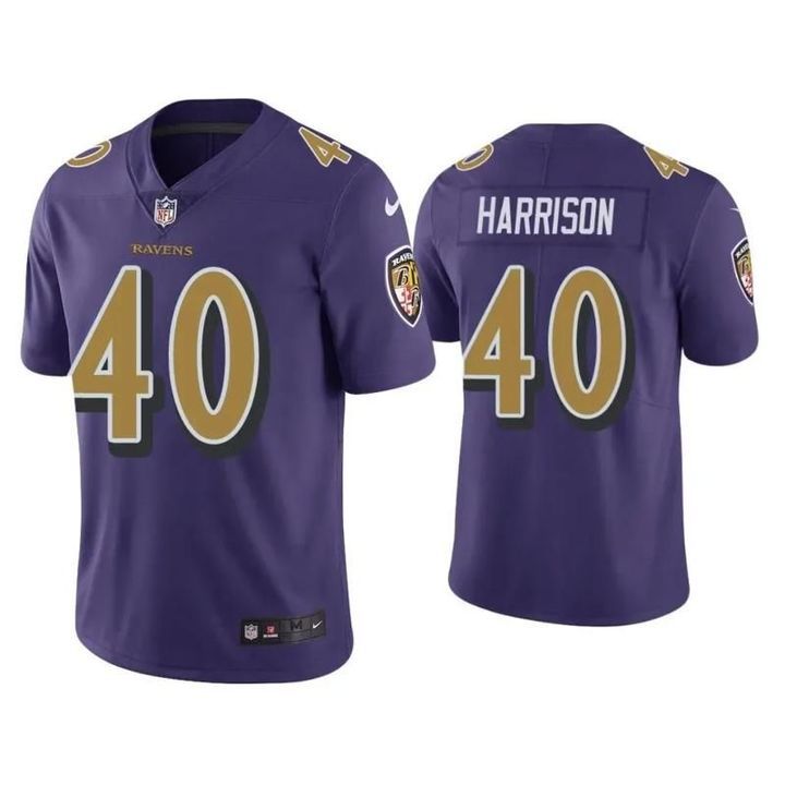 Men Baltimore Ravens #40 Malik Harrison Nike Purple Color Rush Limited NFL Jersey->baltimore ravens->NFL Jersey